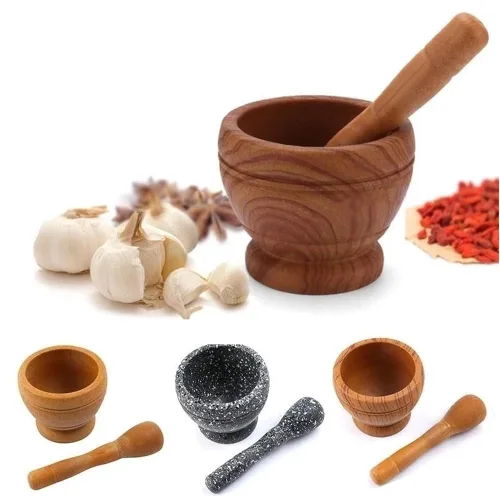 Miniatura 4 de Juego de mortero y mortero de resina, cuenco de guacamole, molcajete, ajo, especias, hierbas, mortero, juego de mortero, ideal para especias