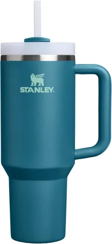 Miniatura 168 de Stanley Quencher H2.0 - Vaso de acero inoxidable con asa, pajilla y tapa FlowState giratoria de 3 posiciones; aislamiento térmico, sin BPA; apto