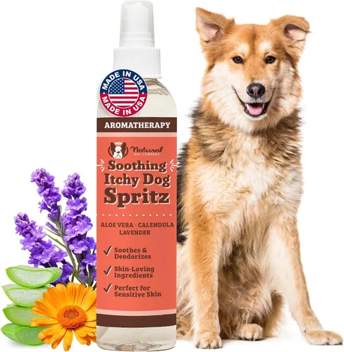 Miniatura 11 de Natural Dog Company Acondicionador de piel sensible para perros – Avena hidratante para pieles sensibles y con picazón, fórmula desenredante de aseo