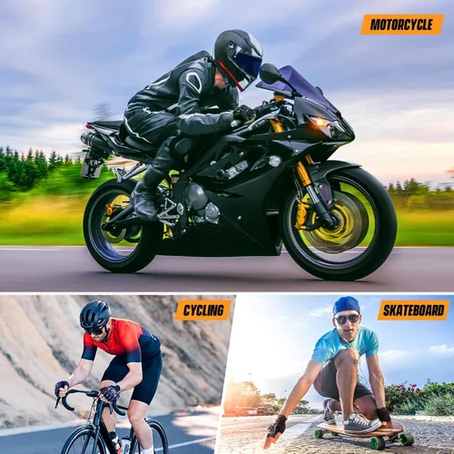 Miniatura 7 de OOPOR Guantes de motociclismo, guantes de ciclismo para hombres y mujeres, guantes de bicicleta sin dedos, guantes de bicicleta para levantamiento