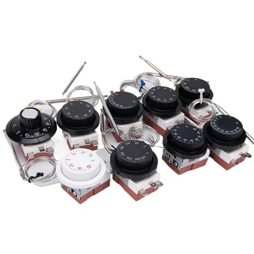 Miniatura 2 de TGHCHHCE 1pcs Rainbow 3 Pins Mechanical Thermostat Temperature Switch Adjustable Controller TS-200S R 0-200°C Celsius