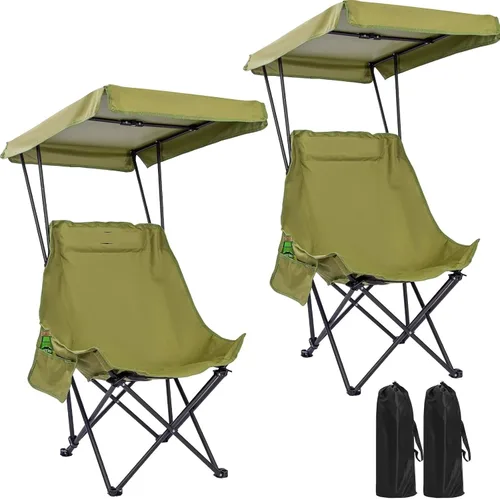 Miniatura 6 de Compatible for Portable Camping Chair with Shade Canopy Oversized Foldable Lightweight Chairfor Beach Outdoor Activities(Green 1P)