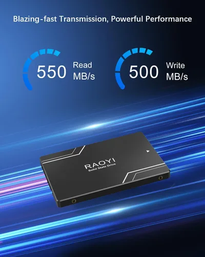 Miniatura 2 de RAOYI 1 TB SSD SATA III de 6 Gb/s de 2.5” interno 3D NAND Flash Unidad de estado sólido SSD de rendimiento avanzado de hasta 550 MB/s SATA 3 SSD