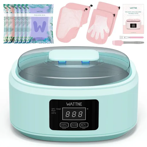 Miniatura 14 de Máquina de cera de parafina para manos y pies - Kit de calentador de cera de parafina hidratante con temporizador automático y función de mantener