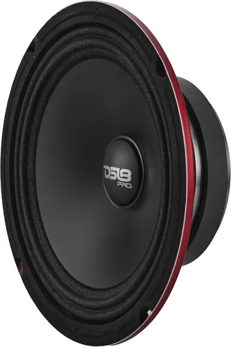 Miniatura 7 de DS18 PRO-SM8.2 - Altavoz delgado de 8 pulgadas, rango medio, canasta de acero rojo, 500 W de potencia máxima, 250 W RMS, 2 ohmios - Altavoces