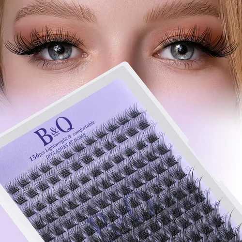 Miniatura 10 de B&Qaugen Racimos de Pestañas 156PCS Kit de Racimos de Pestañas B01+B02+B19 Kit de Extensión de Pestañas DIY Kit de Extensión de Pestañas 8-18mm