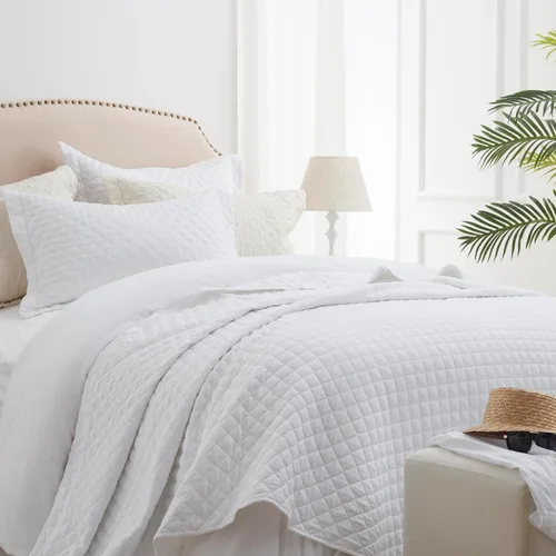 Miniatura 16 de SunStyle Home Colchas Tamaño Queen Verde Oliva, Cubrecamas Edredón Ligero, Juego de Ropa de Cama Tamaño Full Queen, Colcha Coverlet con Costuras 01