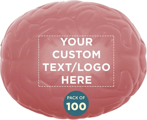 Miniatura 19 de Juego de 50 bolas para apretar el cerebro, paquete personalizado a granel, alivio del estrés, perfectas para tu escritorio, oficina o hogar