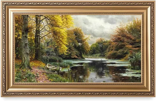 Miniatura 36 de DECORARTS - Impresiones de Giclee de Lirios de Agua de Claude Monet, Arte de Pared Enmarcado con Marco de Madera Maciza, Decoración de Jardín