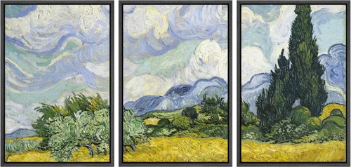 Miniatura 18 de Lienzo decorativo para pared - cuadro con estampado Giclée para decoración del hogar Noche estrellada sobre el Ródano