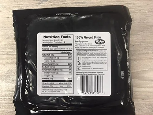 Miniatura 2 de Carne de bisonte molida – 90% magra de 16 onzas Ladrillos – 12 paquetes de carne molida – Carne de bisonte alimentada con pasto y acabado de grano