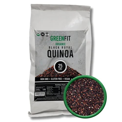 Miniatura 9 de Quínoa Royal Orgánica Tri-Color de Greenfit Sin GMO, Sin Gluten, Vegana y Orgánica Proteína Completa, Alta Fibra, Quinoa Tri-Color Baja