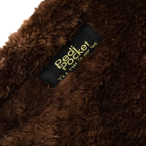 Miniatura 3 de Manta patentada PediPocket XXL con bolsillo para pies forrado en sherpa – Espresso Exquisito – Extra grande de 60” x 84” con bolsillo profundo