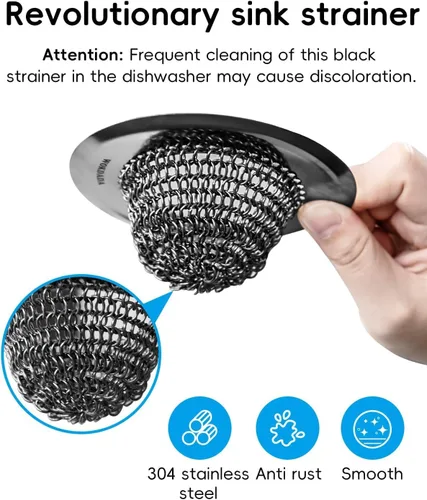 Miniatura 6 de Revolucionario colador de drenaje para fregadero de cocina, colador reversible patentado para fregadero de cocina, cesta coladora de fregadero