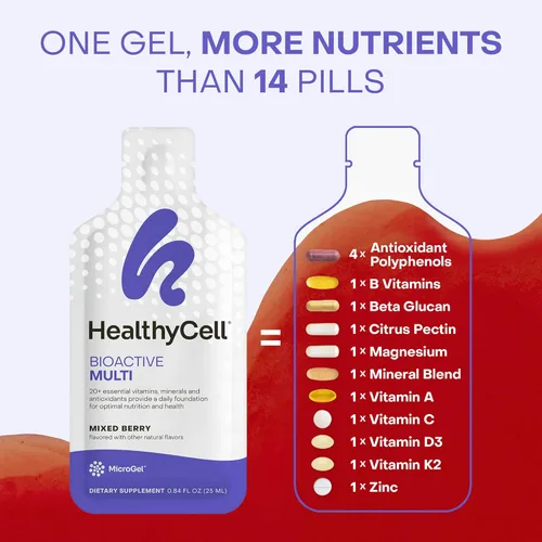Miniatura 4 de Healthycell Bioactive Daily Liquid Multivitamínico Líquido Diario para Hombres y Mujeres – Más de 20 Vitaminas, Minerales y Antioxidantes Esenciales