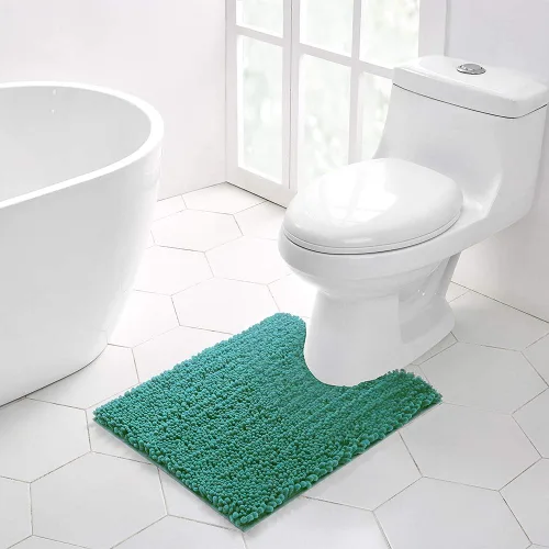 Miniatura 126 de Walensee Alfombra de baño antideslizante (24x17 pulgadas, rosa polvoriento) absorbente de agua, súper suave, lanuda de felpilla, lavable a máquina