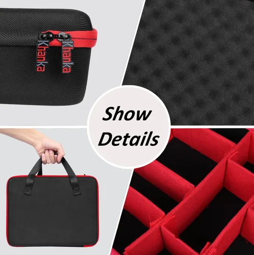 Miniatura 4 de khanka Soporte de caja de almacenamiento de batería dura, funda de transporte de repuesto para Milwaukee M12 M18 18V y cargador - Capacidad