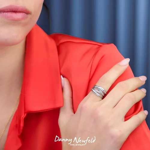 Miniatura 2 de Paz Creations - Anillo de plata de ley 925 para mujer, diseño artesanal hecho a mano, chapado en plataoro