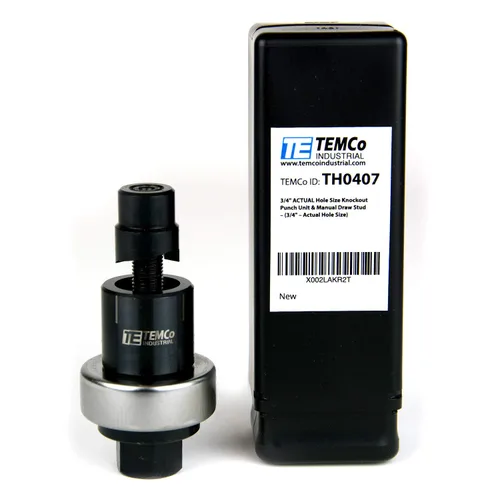 Miniatura 2 de TEMCo TH0407-3/4 - Unidad de perforación de tamaño real con perno de extracción manual (0.75 pulgadas, tamaño real del agujero)