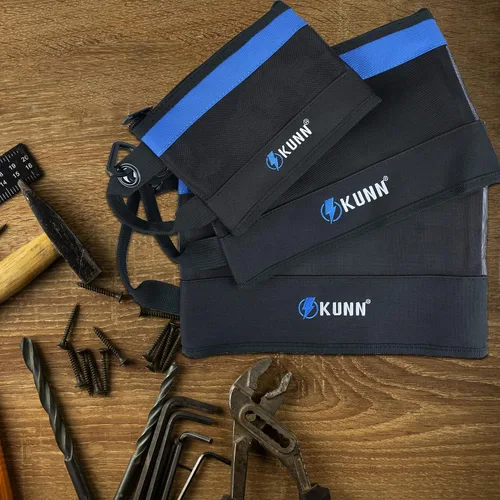 Miniatura 6 de KUNN Tool Bag Zipper Pouch 3 Pack - Heavy Duty Utility Tool Storage Organizer with Carabiner for DIY,Electrician,Accessories and Travel Azul