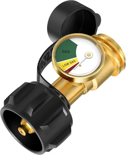 NUPICK Medidor de tanque de propano, indicador de nivel de tanque de propano con conector QCC1/tipo 1 para tanque de propano de 5 a 40 libras,