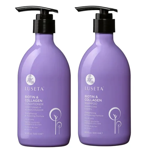 Miniatura 20 de Luseta - Champú y acondicionador de queratina para cabello teñido dañado y seco, tratamiento capilar de queratina para suavizar, nutrir