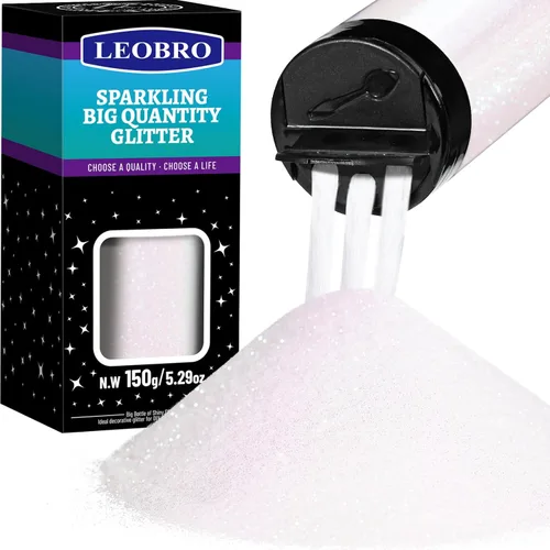 Miniatura 13 de Leobro - Brillantina rosa, 150 g/5.29 oz, brillantina fina iridiscente rosa intenso para manualidades, resina, uñas, cuerpo, decoraciones de San