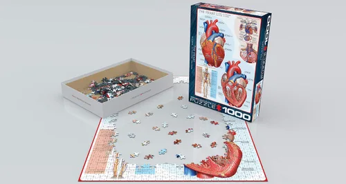 Miniatura 4 de EuroGraphics Human Body (The Heart) Puzzle (1000 piezas), azul