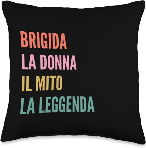 Disegni Di Nomi Italiani Divertenti Per Brigida Divertido diseño italiano de primer nombre, Brigida, 16 x 16 pulgadas, multicolor