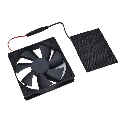 Miniatura 8 de Kit de ventilador de panel solar de 100 W, ventilador de escape doble de 12 V, kit de ventilador solar para casa de perro, invernadero, RV