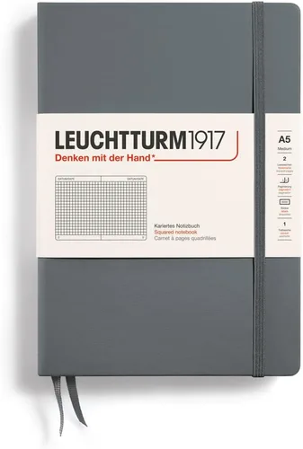 Miniatura 21 de LEUCHTTURM1917 - Cuaderno de tapa dura mediano A5 con 251 páginas numeradas para escritura y diario (verde menta, con puntos)