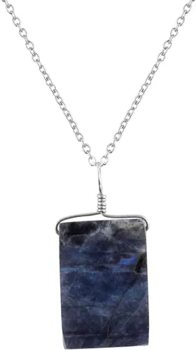 Miniatura 18 de Collar con colgante de piedras preciosas, piedra de energía áspera, cristales curativos de chakras, plata esterlina 925, chapado en rodio, piedra