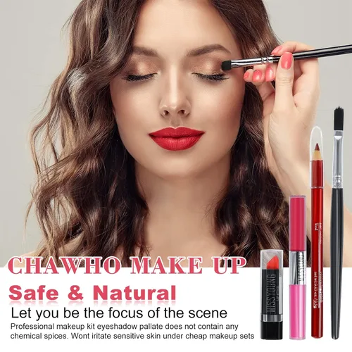 Miniatura 5 de Pure Vie Juego de maquillaje todo en uno para regalo navideño, paquete esencial de cosméticos que incluye paleta de sombras de ojos, lápiz labial