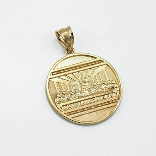 Miniatura 2 de LA BLINGZ Colgante de medallón de oro de 14 quilates, M, Oro