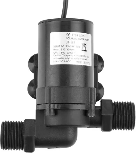 Miniatura 2 de Oumefar Bomba de agua solar de alta temperatura de 24V DC Bomba sumergible sin escobillas de bajo ruido Bomba de circulación de fugas Calibre