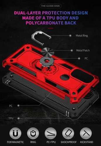 Miniatura 8 de Androgate Funda para Moto G Pure, Motorola Moto G Power 2022/Moto G Play 2023 con protector de pantalla HD, soporte de anillo de grado militar