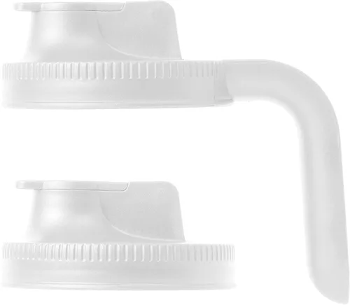 Miniatura 2 de Jarware 82686 - Juego de 2 tapas de boca ancha con boquilla para tarro de masón, color negro