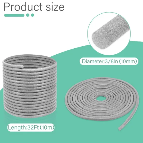 Miniatura 2 de Storystore Protector de calafateo de espuma para varilla de respaldo para relleno de concreto de huecos y juntas, gris
