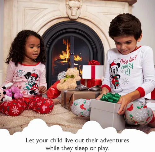 Miniatura 2 de Disney Boys Mickey Mouse 2-Piece Loose-Fit Pajamas Set