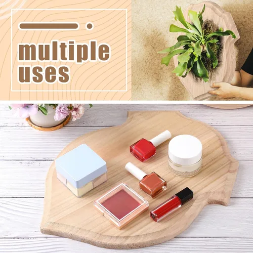 Miniatura 6 de Kigley 6 placas de madera sin terminar, placa de madera para manualidades, tableros, tallado, manualidades, para proyectos de quema, palés de losa
