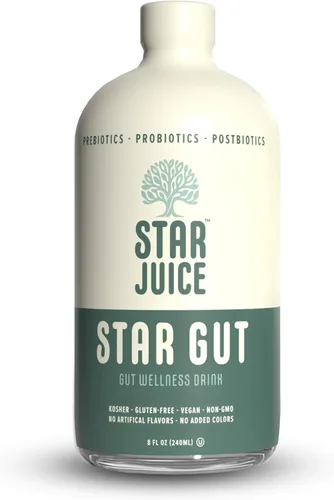 Star Juice Bebida natural para la salud intestinal, alivio de la acidez estomacal, bebidas prebióticas y probióticas para mujeres y hombres, enzima