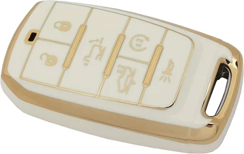 Miniatura 6 de Funda para llavero RAM 1500 2019-2020, protector de piel, accesorios de funda de entrada sin llave (verde)