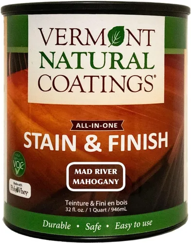 Miniatura 12 de Vermont Natural Coatings PolyWhey Stain & Finish - Westfield Walnut - Cuarto de galón Westfield Nogal