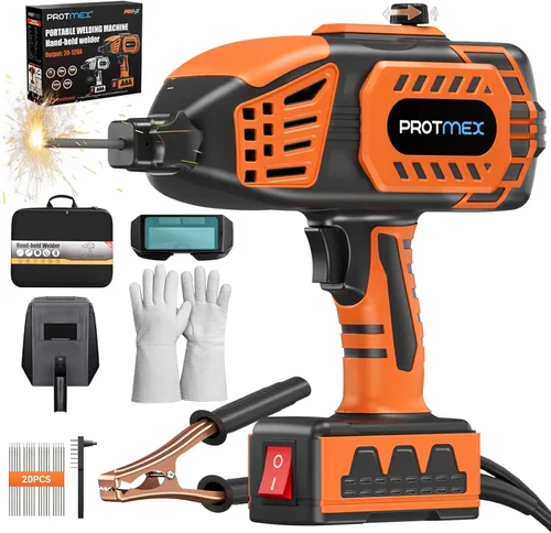Soldador portátil de mano, máquina de soldadura portátil de 110 V, inversor IGBT con 5 corrientes ajustables, pistola soldadora ARC se adapta a