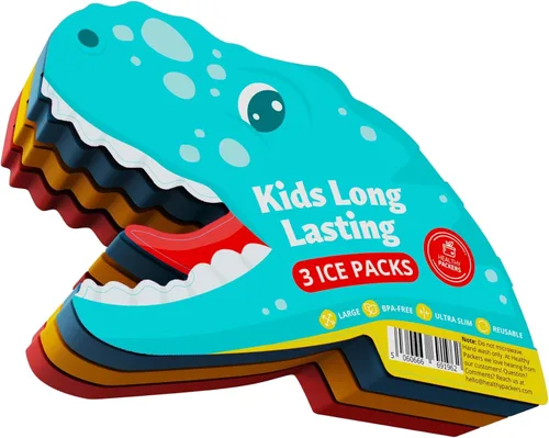 Miniatura 11 de Healthy Packers® Bolsas de hielo delgadas reutilizables para loncheras para niños y adultos Paquetes de congelador finos de larga duración