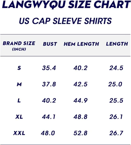 Miniatura 7 de Langwyqu - Camiseta de manga casquillo para mujer, blusas estilo informal, holgadas y básicas