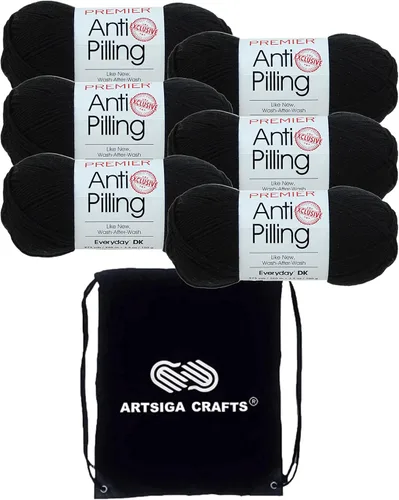 Miniatura 34 de Premier Yarns Anti-Pilling Everyday DK Solids Mist 1107-24 (6 madejas, el mismo lote de tinte) DK Light Worsted #3 Hilo acrílico antibolitas