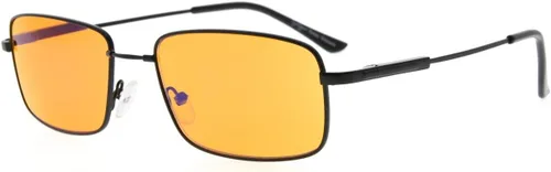 Eyekepper Lentes de luz azul para hombre, para dormir mejor el 97% con bloqueo de luz azul, lentes de titanio con memoria flexibles, lentes teñidas