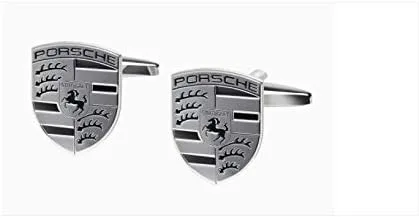 Miniatura 4 de Gemelos Porsche Crest - Logotipo grabado monocromático