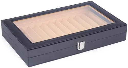 Miniatura 3 de Ethedeal - Caja expositora de 12 ranuras para bolígrafos, caja de almacenamiento para bolígrafos estilográficas, caja organizadora de coleccionistas